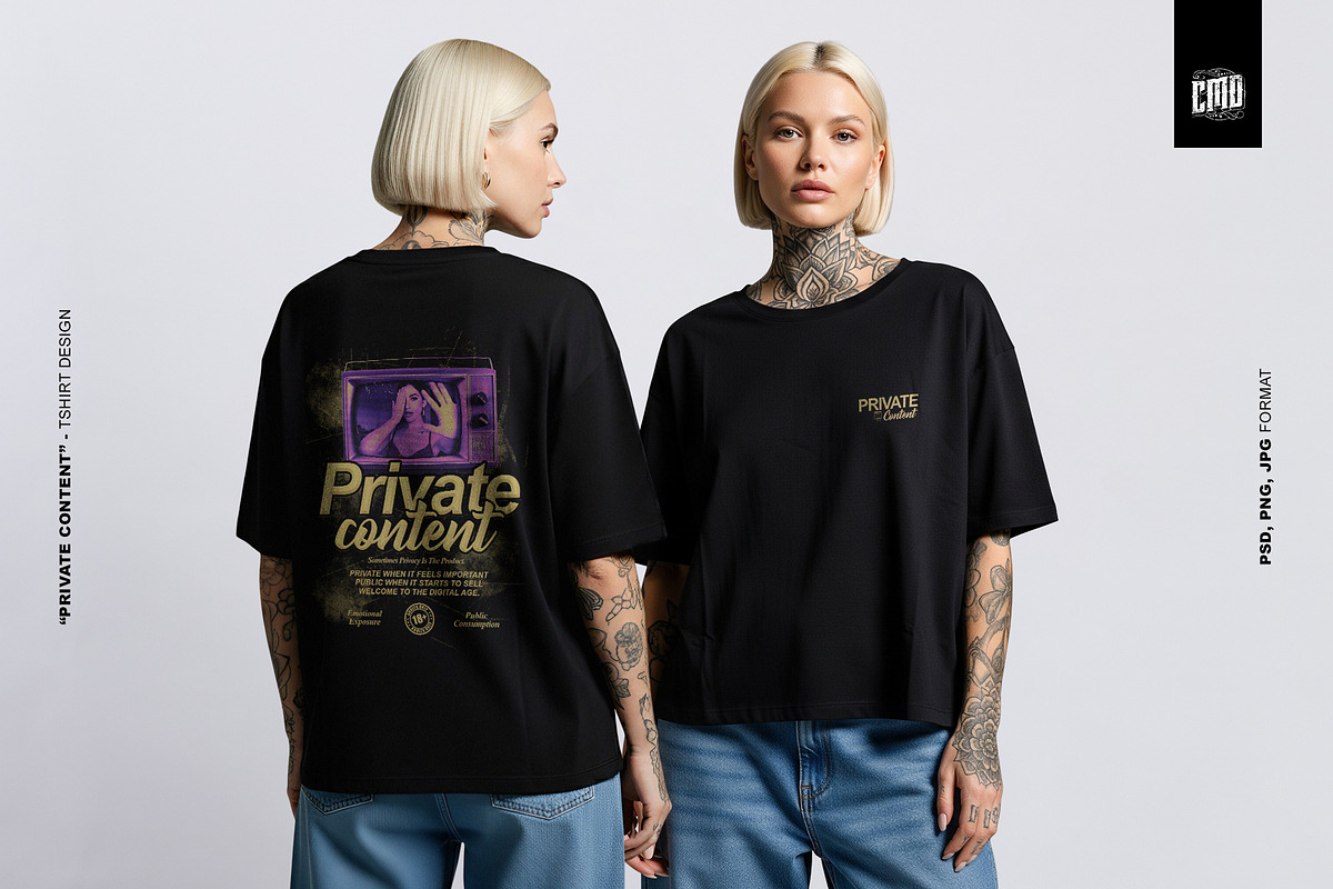 Private Content - T-Shirt Design Tee, an Object Graphic by Cmd Project (Photo 6 of 9)