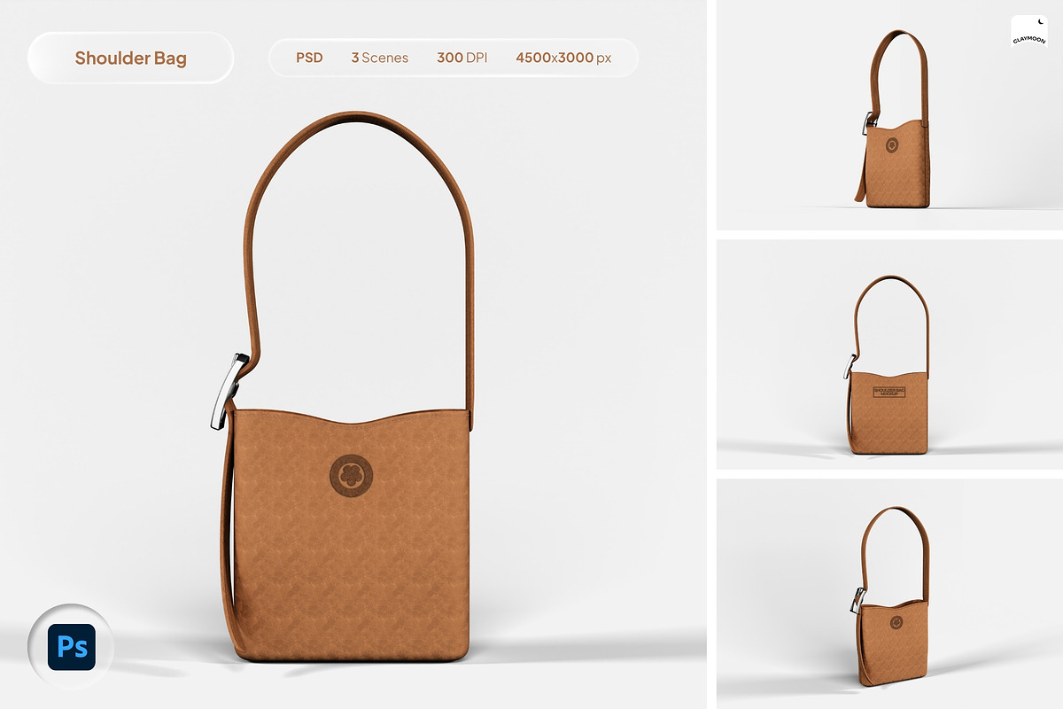 Bleecker Bucket Bag Mockup, a Merchandise Mockup by Claymoon Lab (Photo 1 of 7)