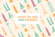 Retro Travel Icon pattern, a Pattern Graphic by Zakazis (Thumbnail 3 of 7)