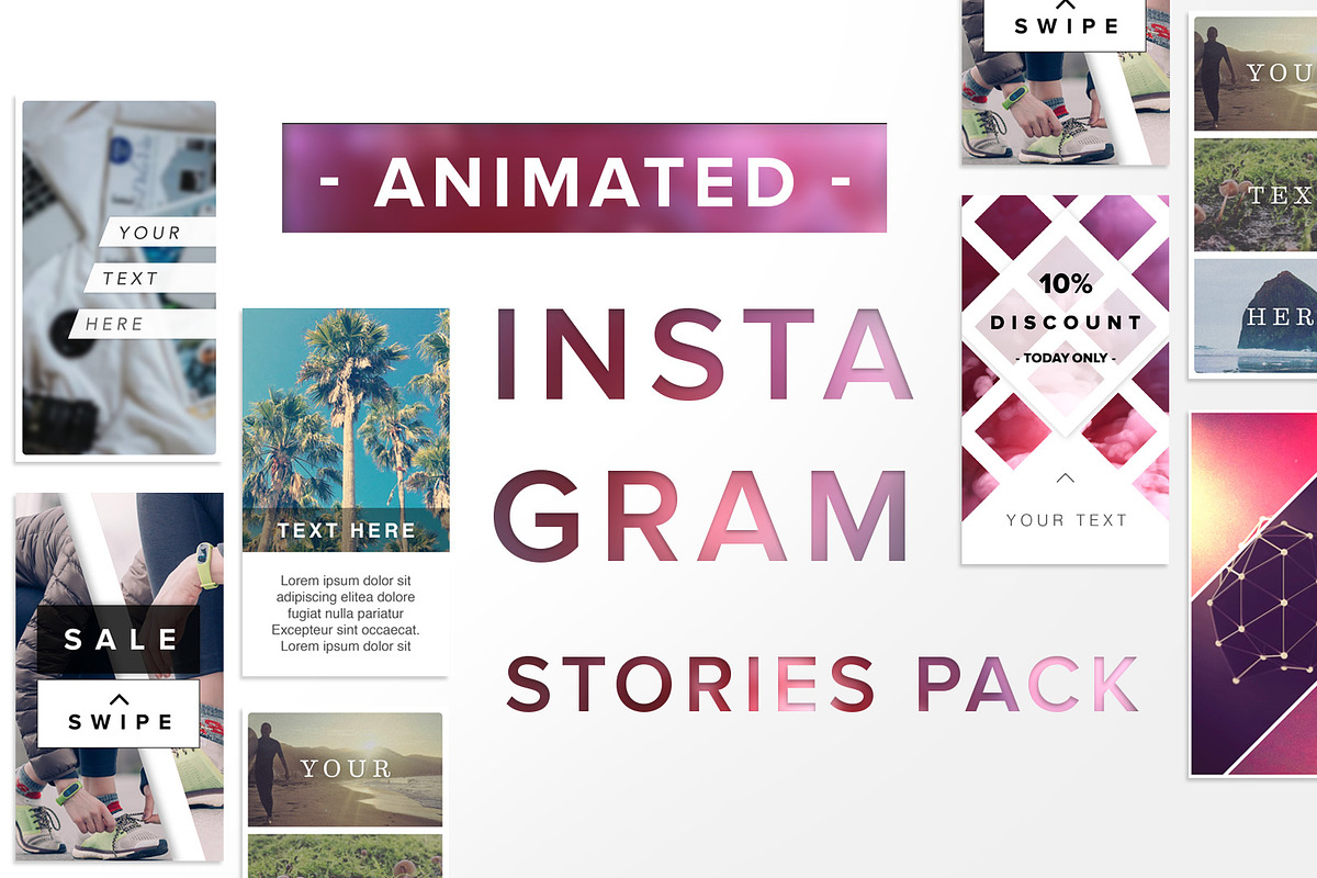 ANIMATED Instagram Stories Bundle, a Social Media Template by BranderDesigns (Photo 1 of 12)