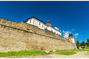 Dfencsive wall surrounding the old town of levoca in slovakia stock photo, an Architecture Photo by Leonid Andronov