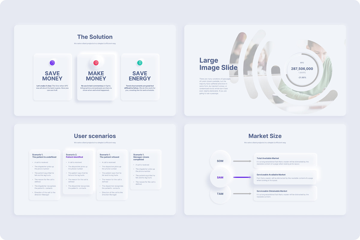 Neumorphic Presentation Template, a Presentation Template by TemplateZuu (Photo 13 of 48)