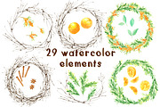 Watercolor Spicy Orange Set, a Decorative Illustration by WBS Design (Thumbnail 3 of 5)