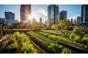 organic urban farm ai generated, a Food & Drink Photo by pikepicture