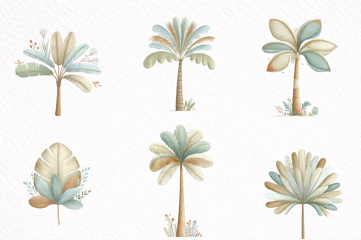 Watercolor Tropical Leaves, Summer, an Illustration by DreamArtGraphic (Photo 6 of 7)
