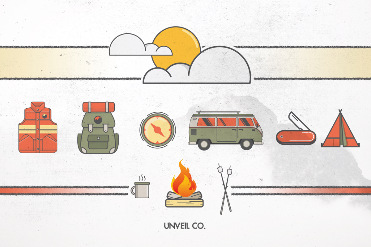 Adventure & Camping Illustration Set, an Illustration by UnVeil Co. (Photo 2 of 2)