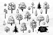 Sketch Set of Trees and Bushes., a Graphic by Epine (Thumbnail 2 of 3)
