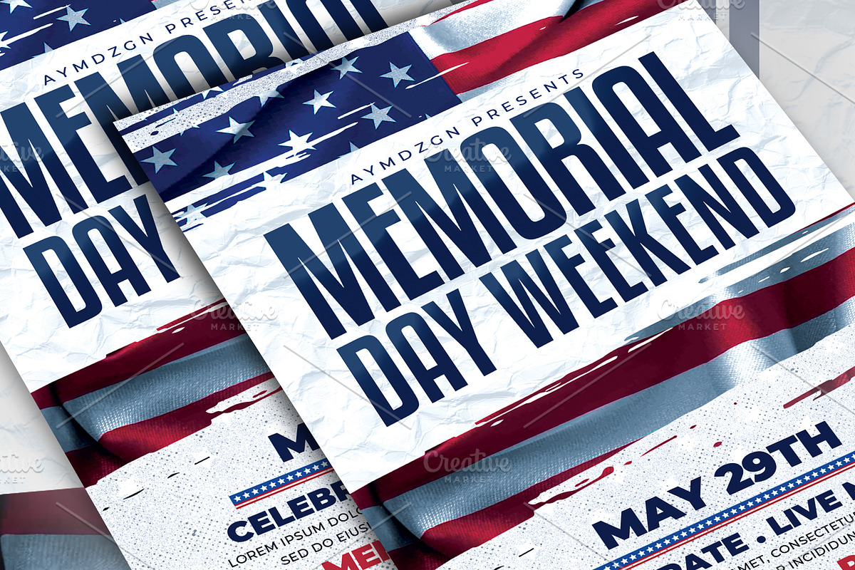 Memorial Day Weekend Flyer, a Flyer Template by AyumaDesign