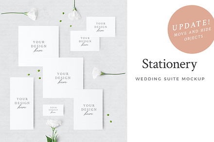 Wedding Stationery Mockup, a Print Template by Lena Zakharova