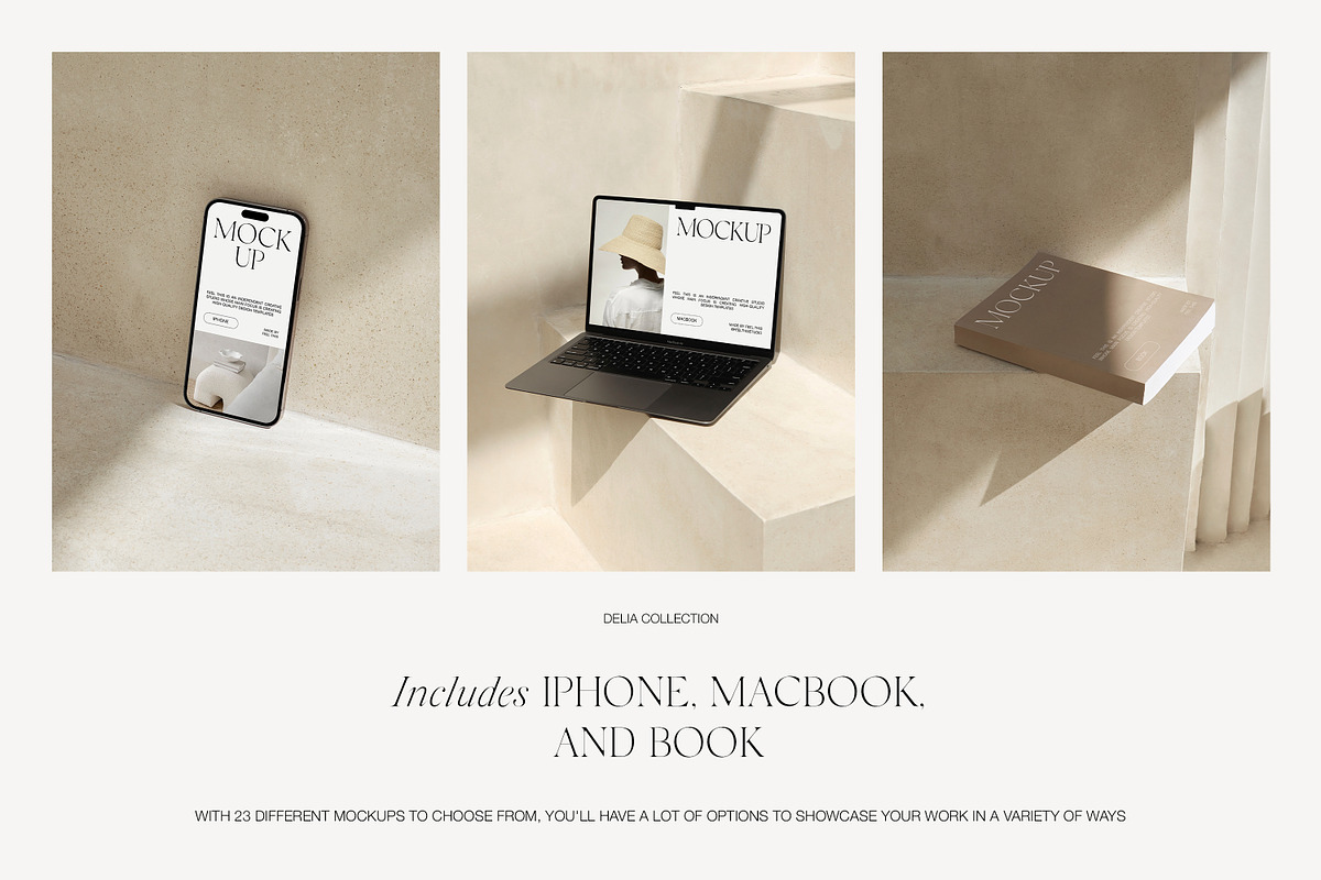 iPhone MacBook Book Mockups, an iPhone Mockup by Feel This (Photo 3 of 11)