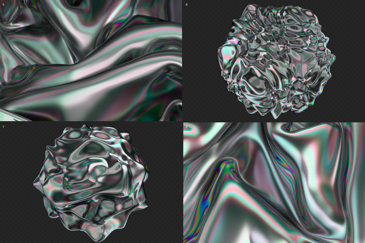 Iridescent Abstract Backgrounds, a Wallpaper Graphic by BIBIART (Photo 8 of 10)