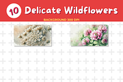 Watercolor Delicate Wildflowers Back, a Background Graphic by John_Walker (Thumbnail 4 of 4)