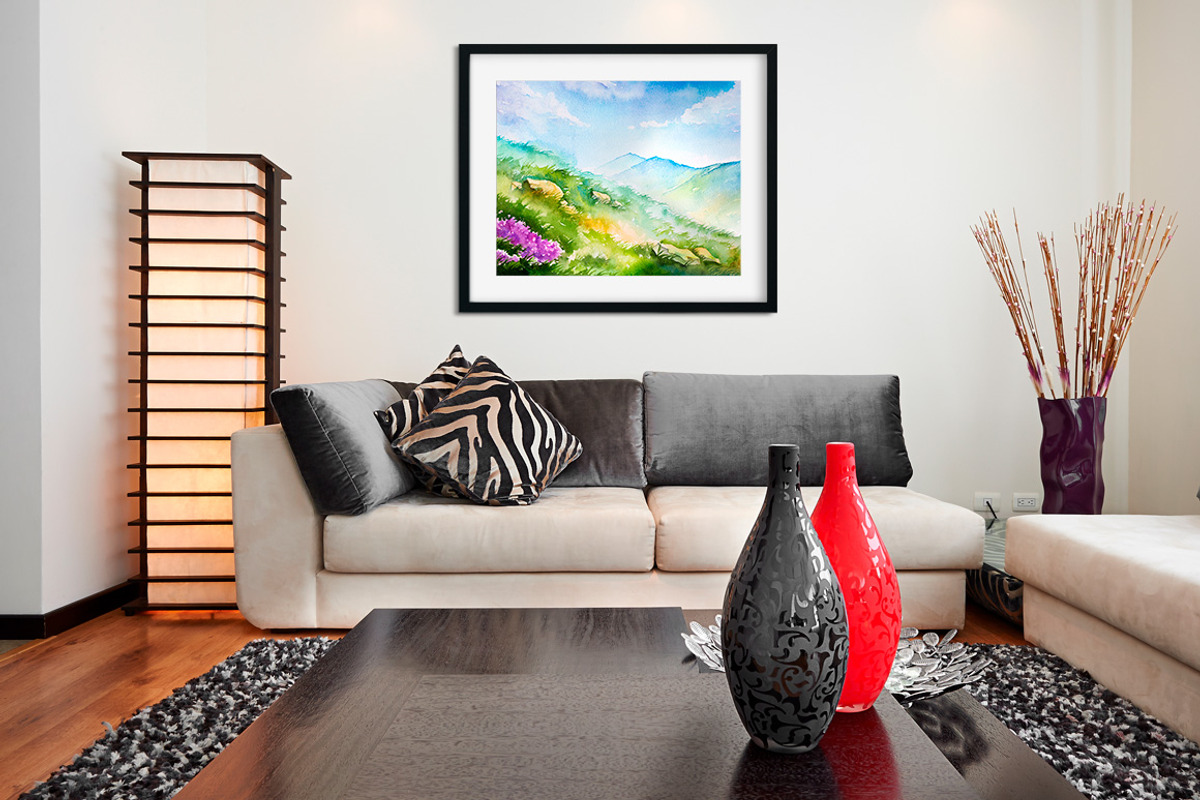 Spring Landscapes. Watercolor., an Illustration by AlexGreenArt (Photo 6 of 13)