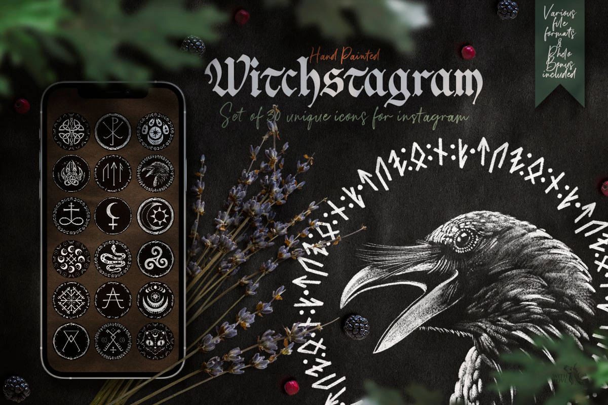 Witchstagram Instagram Cover Icons, a Social Media Template by Fluffy Unicorn (Photo 1 of 9)