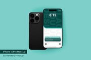 iPhone 15 Pro Mockup | 3D Rendering, an iPhone Mockup by mrfauzi (Thumbnail 5 of 17)