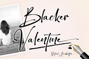 Blacker Valentine, a Script Font by Letterara (Thumbnail 1 of 10)