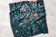 Twilight Garden Floral Scarf, an Object Graphic by ilustrinna (Thumbnail 2 of 7)
