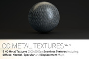 5 Metal Textures for CG Artists, a Texture Graphic by Creative Graphics (Thumbnail 1 of 5)