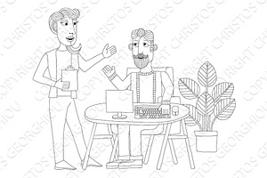 People Working Business Illustration, a Finance Illustration by Christos Georghiou