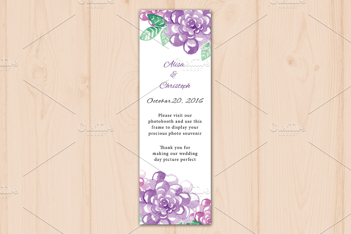 Photo Booth Place Card Template, a Card Template by retrographix (Photo 2 of 3)