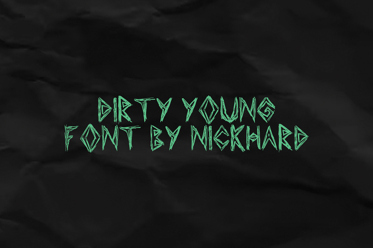 Dirty Young Hand Draw Font, a Handwritten Font by Nickhard (Photo 6 of 6)