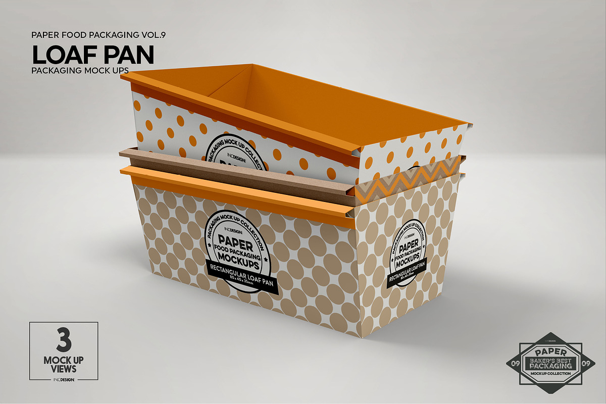 Loaf Cake Mold Packaging Mockup, a Packaging Mockup by INCDesign (Photo 7 of 8)