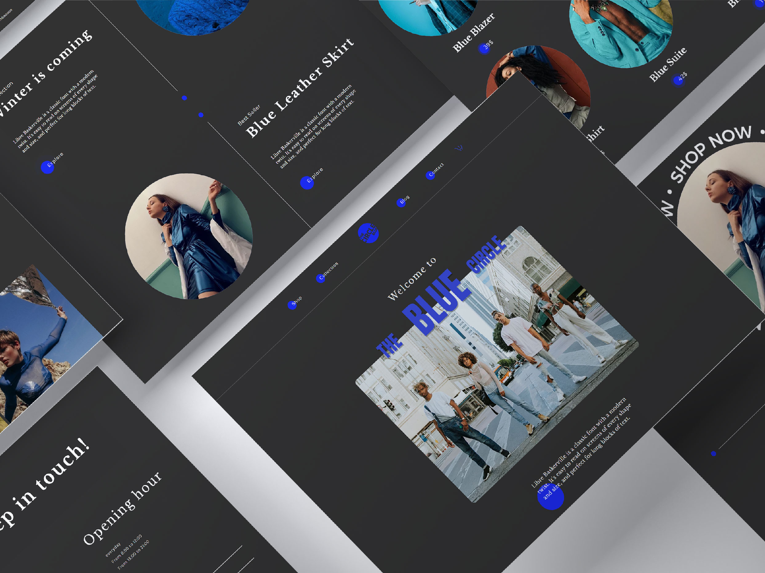 Wix Template - The Circle Blue