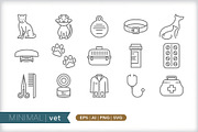 Minimal vet icons, an Outline Icon by Picture Window (Thumbnail 1 of 5)