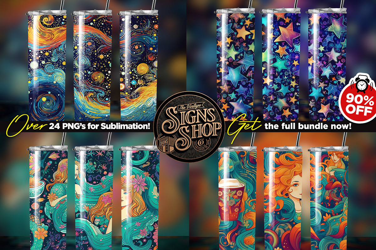 24 Strbcks Tumbler Wraps | 24 design, a Background Graphic by Asaelv Shop! (Photo 7 of 7)