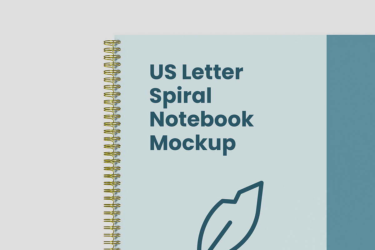 US Letter Spiral Notebook Mockup, a Books & Magazine Mockup by Illusiongraphic (Photo 28 of 32)