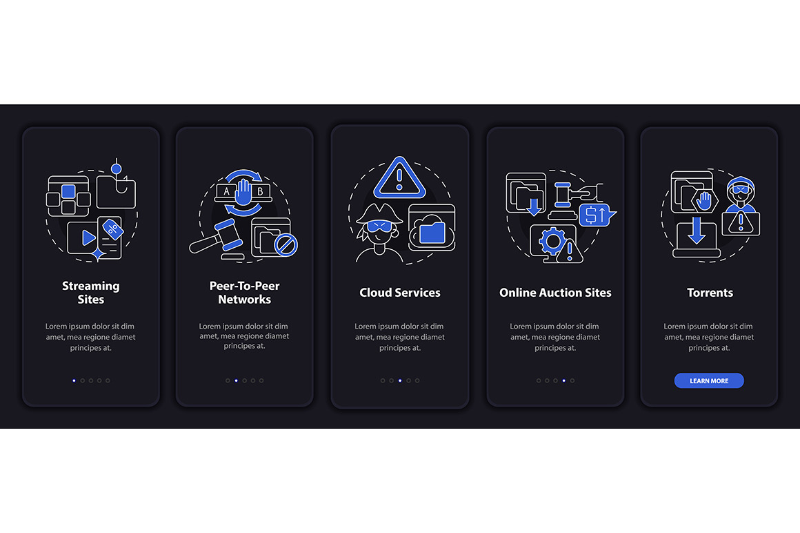 Sources of pirated content app page, a Templates & Theme by IMG Visuals