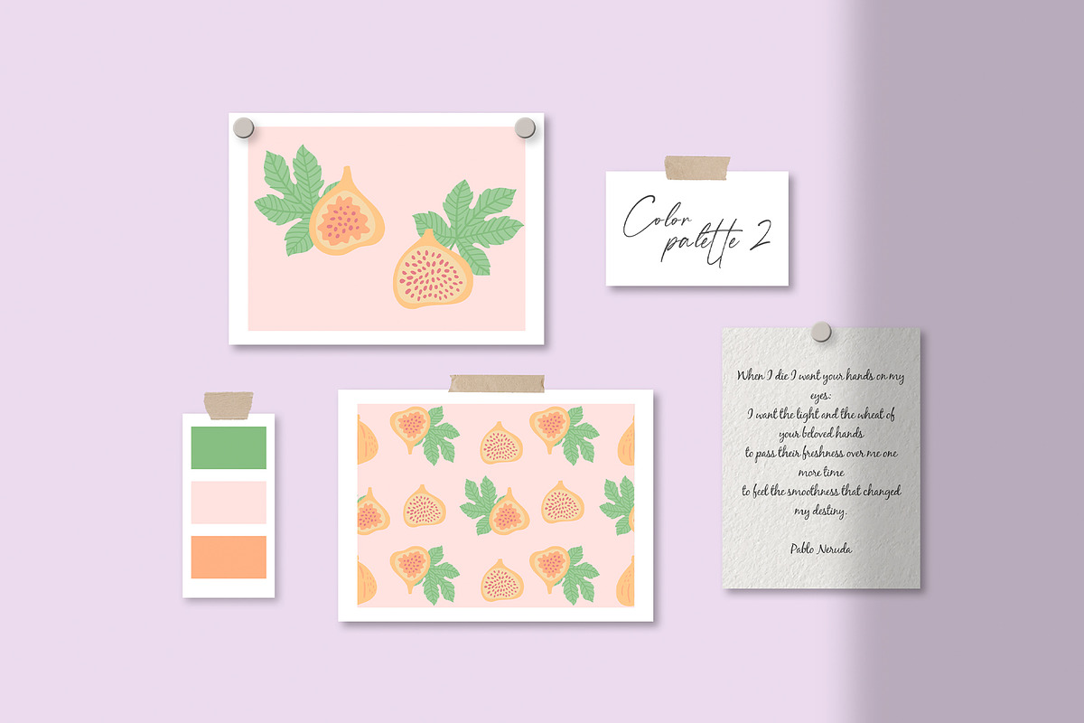 Figs pattern collection, a Pattern Graphic by Yamurchik (Photo 7 of 13)