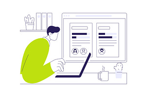 Project status updates abstract, a Technology Illustration by Visual Generation