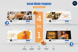 4 Fashion social media facbook cover, a Social Media Template by zahidhossainalif
