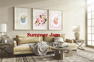 Summer Jam. Watercolor Graphic