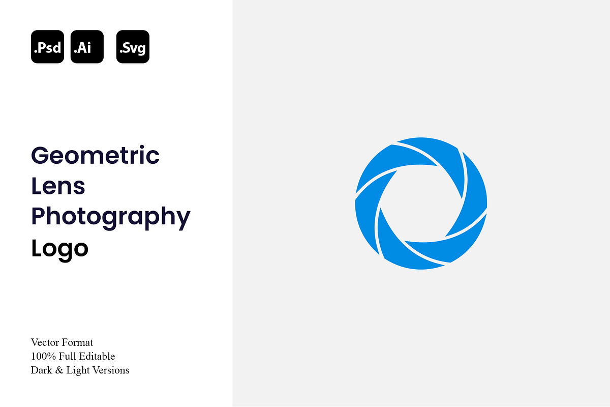 Geometric Lens Photography Logo, a Branding & Logo Template by Luxury Logos (Photo 1 of 4)