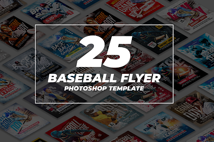 25 Baseball Flyer Template Bundle