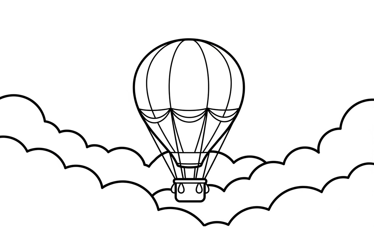 Hot Air Balloon Cloud Line Art bundl, an Illustration by Designer_Momina (Photo 27 of 51)