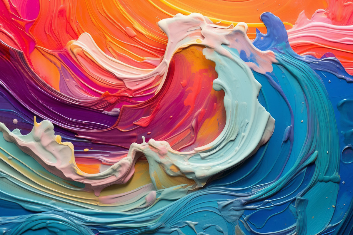 Paint waves - 27 images, a Decorative Illustration by Handmadefont (Photo 7 of 10)