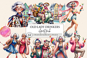 FUNNY OLD LADIES CLIPART, a Person Illustration by Daring Digies (Thumbnail 1 of 6)