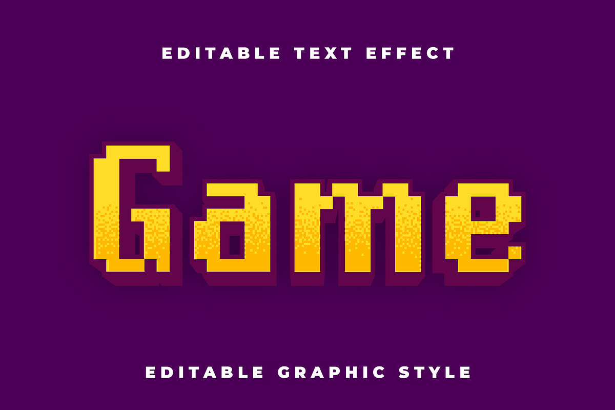 Retro Pixel Halftone Text Effect preview 3