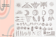 Abstract linear ethnic Boho Clipart, an Object Graphic by Tatyana_Zenartist (Thumbnail 3 of 11)
