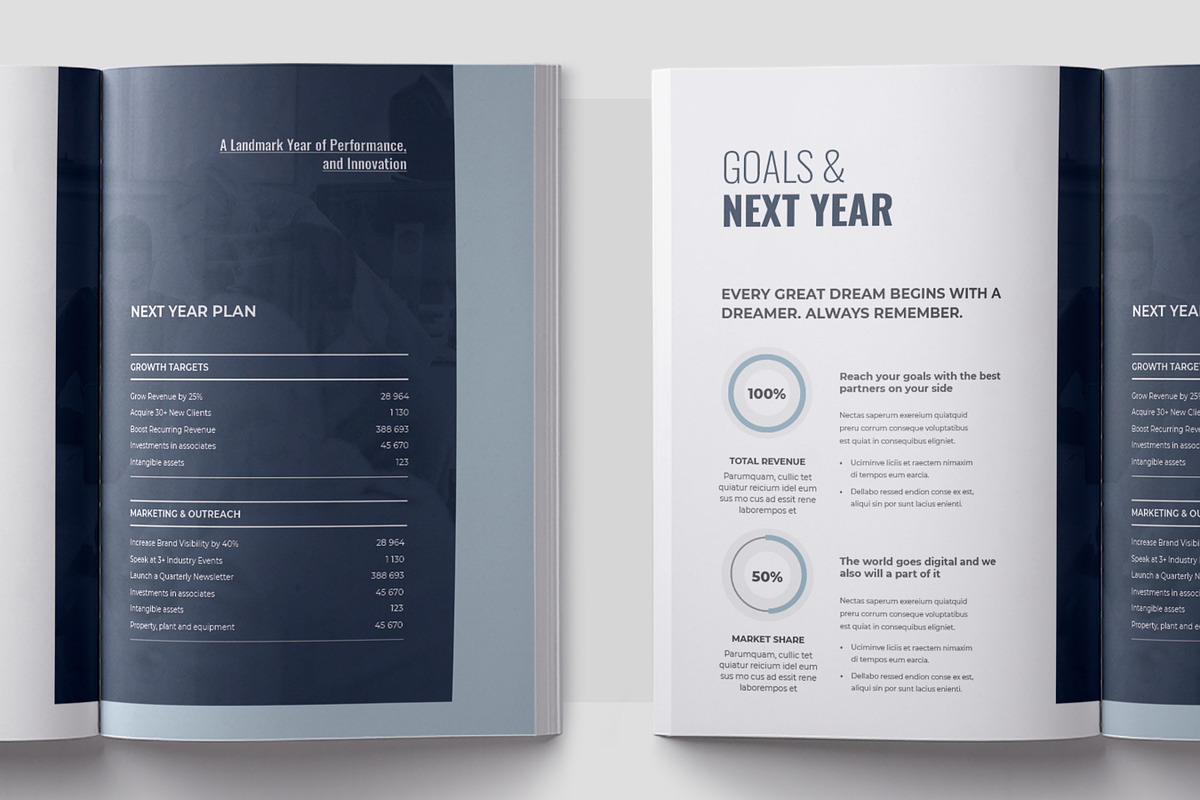 Annual Report Template, Marketing, a Brochure Template by Niofix (Photo 5 of 6)