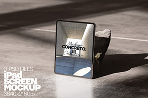 iPad Mockup – Concreto 3 Collection