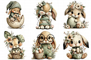 Whimsical Easter Bunny Clipart, an Illustration by Daily.Designs (Thumbnail 4 of 8)