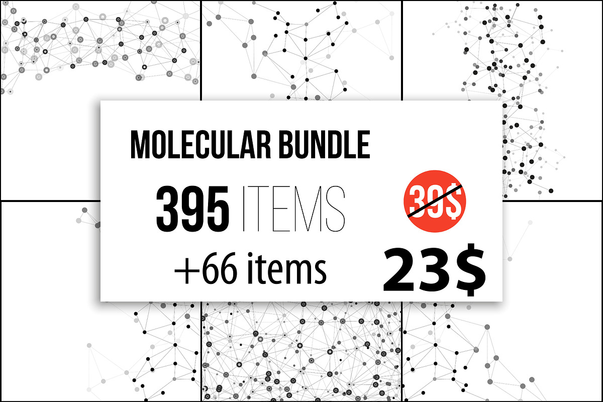 Molecular Bundle + BONUS, a Decorative Illustration by VectorShop (Photo 1 of 11)