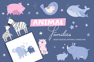 Animal Families Kids Collection, an Animal Illustration by danceyourlife