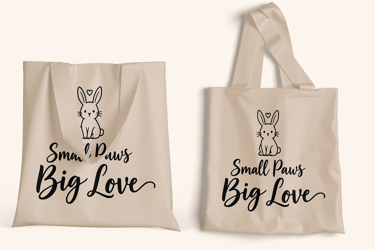 Small Paws Big Love Bunny Art, an Object Illustration by Ghagra (Photo 6 of 7)