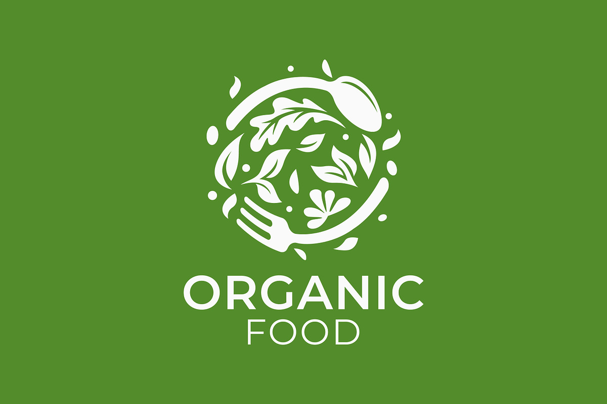 Organic Food Logo Green Leaves, a Branding & Logo Template by Signatoro (Photo 3 of 3)