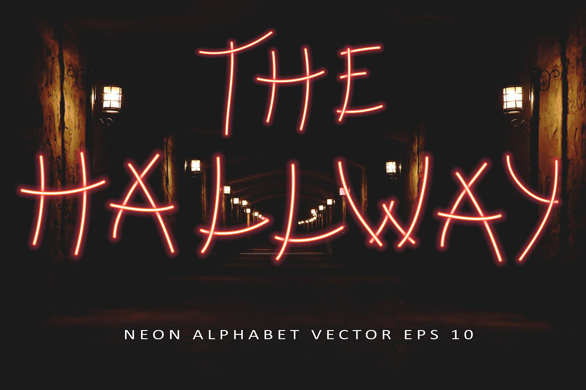 Neon Style Alphabet | Vector EPS10